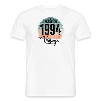 Vintage Made in 1994 Geburtsjahr 1994 Geburtstag - Männer T-Shirt - Weiß - Vorne - AI Model Male 178 dark (178cm)