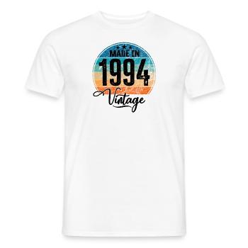 Vintage Made in 1994 Geburtsjahr 1994 Geburtstag - Männer T-Shirt - Weiß - Vorne - AI Model Male 178 dark (178cm)
