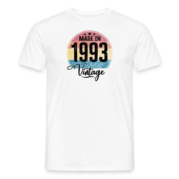 Vintage Made in 1993 Year of birth 1993 Birthday - Men's T-Shirt - white - Front - AI Model Male 178 dark (178cm)