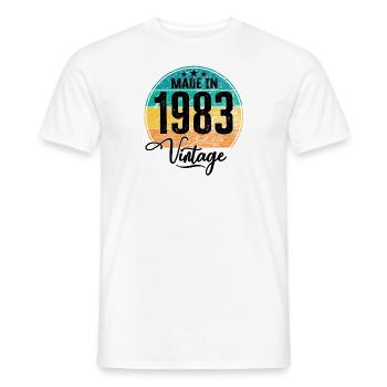 Vintage Made in 1983 Geburtsjahr 1983 Geburtstag - Männer T-Shirt - Weiß - Vorne - AI Model Male 178 dark (178cm)