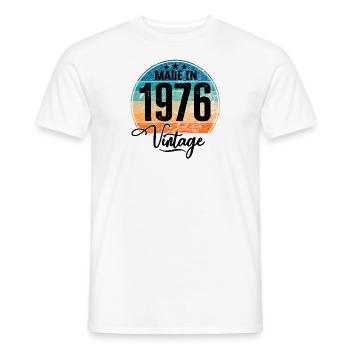 Vintage Made in 1976 Year of birth 1976 Birthday - Men's T-Shirt - white - Front - AI Model Male 178 dark (178cm)