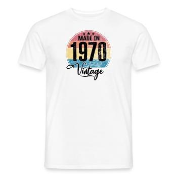 Vintage Made in 1970 Geburtsjahr 1970 Geburtstag - Männer T-Shirt - Weiß - Vorne - AI Model Male 178 dark (178cm)
