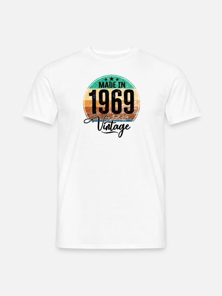 Vintage Made in 1969 Geburtsjahr 1969 Geburtstag - Männer T-Shirt - Weiß