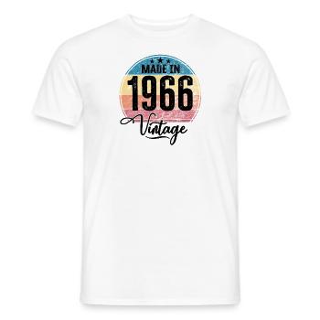 Vintage Made in 1966 Geburtsjahr 1966 Geburtstag - Männer T-Shirt - Weiß - Vorne - AI Model Male 178 dark (178cm)