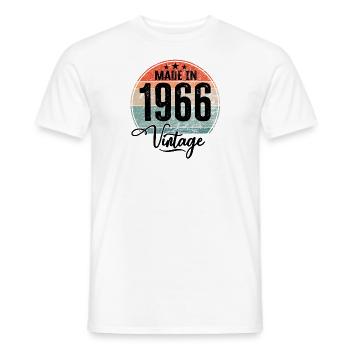 Vintage Made in 1966 Geburtsjahr 1966 Geburtstag - Männer T-Shirt - Weiß - Vorne - AI Model Male 178 dark (178cm)
