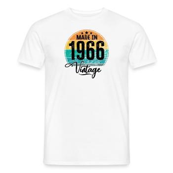 Vintage Made in 1966 Geburtsjahr 1966 Geburtstag - Männer T-Shirt - Weiß - Vorne - AI Model Male 178 dark (178cm)