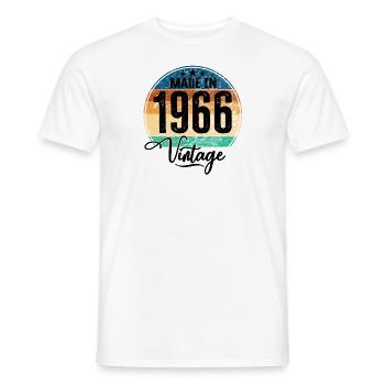 Vintage Made in 1966 Geburtsjahr 1966 Geburtstag - Männer T-Shirt - Weiß - Vorne - AI Model Male 178 dark (178cm)