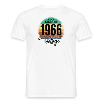 Vintage Made in 1966 Geburtsjahr 1966 Geburtstag - Männer T-Shirt - Weiß - Vorne - AI Model Male 178 dark (178cm)