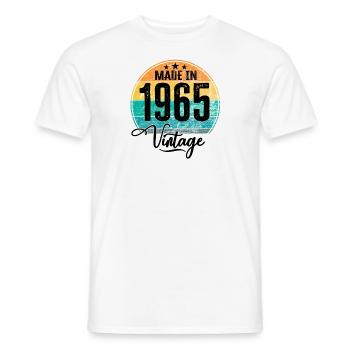 Vintage Made in 1965 Geburtsjahr 1965 Geburtstag - Männer T-Shirt - Weiß - Vorne - AI Model Male 178 dark (178cm)