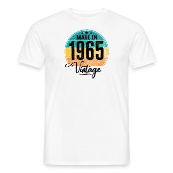 Vintage Made in 1965 Geburtsjahr 1965 Geburtstag - Männer T-Shirt - Weiß - Vorne - AI Model Male 178 dark (178cm)