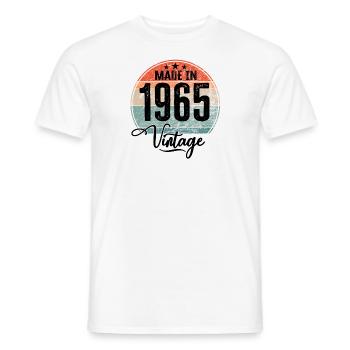 Vintage Made in 1965 Geburtsjahr 1965 Geburtstag - Männer T-Shirt - Weiß - Vorne - AI Model Male 178 dark (178cm)