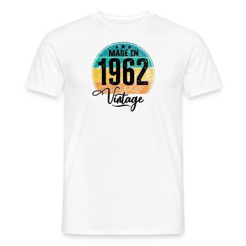 Vintage Made in 1962 Geburtsjahr 1962 Geburtstag - Männer T-Shirt - Weiß - Vorne - AI Model Male 178 dark (178cm)