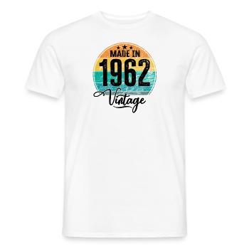 Vintage Made in 1962 Geburtsjahr 1962 Geburtstag - Männer T-Shirt - Weiß - Vorne - AI Model Male 178 dark (178cm)
