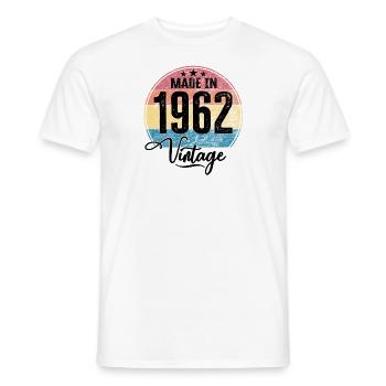 Vintage Made in 1962 Geburtsjahr 1962 Geburtstag - Männer T-Shirt - Weiß - Vorne - AI Model Male 178 dark (178cm)