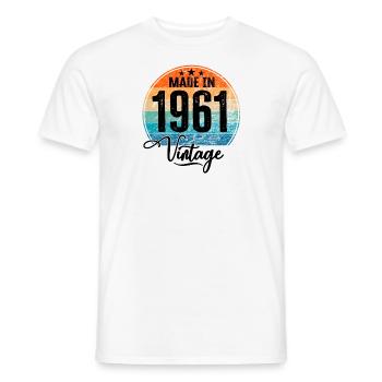 Vintage Made in 1961 Year of birth 1961 Birthday - Men's T-Shirt - white - Front - AI Model Male 178 dark (178cm)