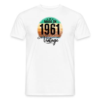 Vintage Made in 1961 Year of birth 1961 Birthday - Men's T-Shirt - white - Front - AI Model Male 178 dark (178cm)