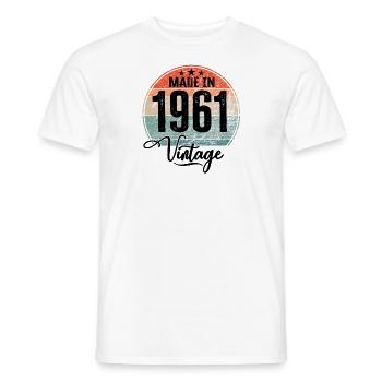 Vintage Made in 1961 Year of birth 1961 Birthday - Men's T-Shirt - white - Front - AI Model Male 178 dark (178cm)