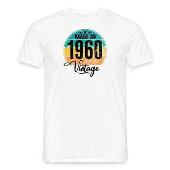 Vintage Made in 1960 Geburtsjahr 1960 Geburtstag - Männer T-Shirt - Weiß - Vorne - AI Model Male 178 dark (178cm)