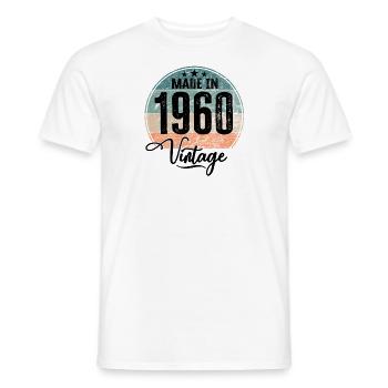 Vintage Made in 1960 Geburtsjahr 1960 Geburtstag - Männer T-Shirt - Weiß - Vorne - AI Model Male 178 dark (178cm)