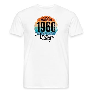 Vintage Made in 1960 Geburtsjahr 1960 Geburtstag - Männer T-Shirt - Weiß - Vorne - AI Model Male 178 dark (178cm)