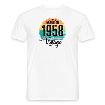 Vintage Made in 1958 Geburtsjahr 1958 Geburtstag - Männer T-Shirt - Weiß - Vorne - AI Model Male 178 dark (178cm)