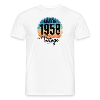 Vintage Made in 1958 Geburtsjahr 1958 Geburtstag - Männer T-Shirt - Weiß - Vorne - AI Model Male 178 dark (178cm)