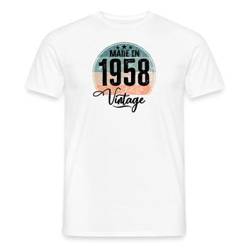 Vintage Made in 1958 Geburtsjahr 1958 Geburtstag - Männer T-Shirt - Weiß - Vorne - AI Model Male 178 dark (178cm)