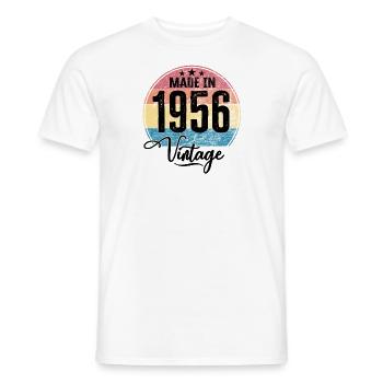 Vintage Made in 1956 Geburtsjahr 1956 Geburtstag - Männer T-Shirt - Weiß - Vorne - AI Model Male 178 dark (178cm)