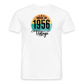 Vintage Made in 1956 Geburtsjahr 1956 Geburtstag - Männer T-Shirt - Weiß - Vorne - AI Model Male 178 dark (178cm)