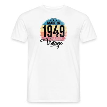 Vintage Made in 1949 Year of birth 1949 Birthday - Men's T-Shirt - white - Front - AI Model Male 178 dark (178cm)