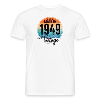 Vintage Made in 1949 Year of birth 1949 Birthday - Men's T-Shirt - white - Front - AI Model Male 178 dark (178cm)
