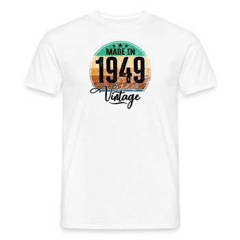Vintage Made in 1949 Year of birth 1949 Birthday - Men's T-Shirt - white - Front - AI Model Male 178 dark (178cm)