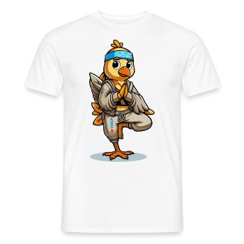 I LOVE YOGA 2 - Männer T-Shirt - Weiß - Vorne - AI Model Male 178 dark (178cm)
