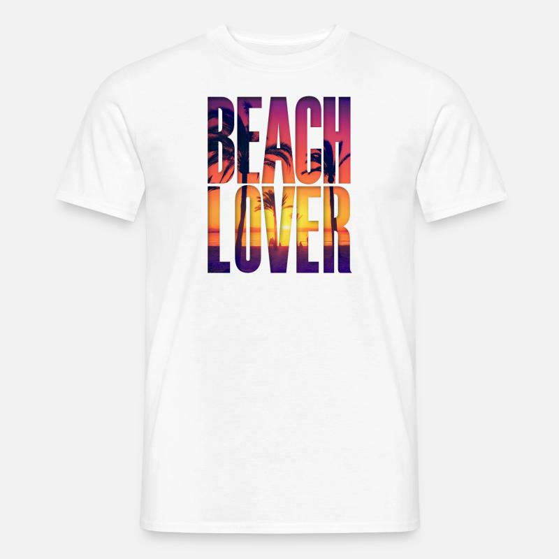 Beach Lover - Männer T-Shirt - Weiß