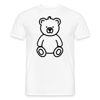 Teddy Bear - Men's T-Shirt - white - Front - AI Model Male 178 dark (178cm)