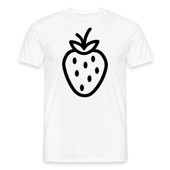 Erdbeere - Männer T-Shirt - Weiß - Vorne - AI Model Male 178 dark (178cm)