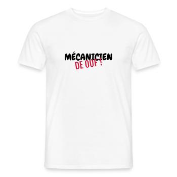 Mechanic Mechanik Mécanique Mécanicien Garage - Men's T-Shirt - white - Front - AI Model Male 178 dark (178cm)