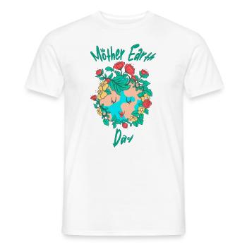 Mother Earth Nature - Men's T-Shirt - white - Front - AI Model Male 178 dark (178cm)