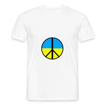 Frieden - Ukraine - Männer T-Shirt - Weiß - Vorne - AI Model Male 178 dark (178cm)