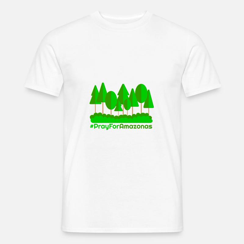 Priez pour Amazon - T-shirt homme - blanc