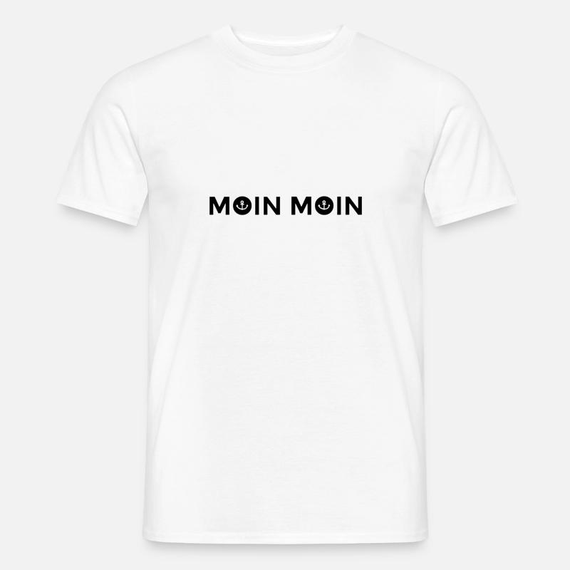moin moin schwarz - Männer T-Shirt - Weiß