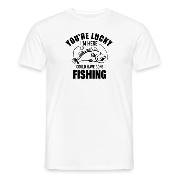 pêche - T-shirt homme - blanc - Devant - AI Model Male 178 dark (178cm)