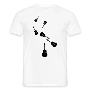 Gitarre Akustik - Männer T-Shirt - Weiß - Vorne - AI Model Male 178 dark (178cm)