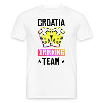 Croatia Drinking Team - T-shirt homme - blanc - Devant - AI Model Male 178 dark (178cm)
