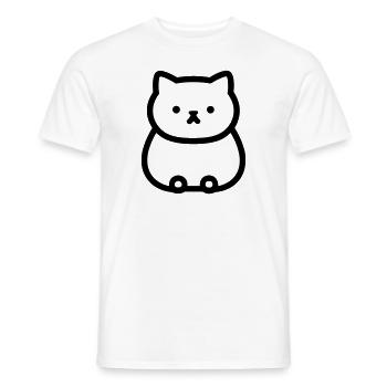 Katze - Männer T-Shirt - Weiß - Vorne - AI Model Male 178 dark (178cm)