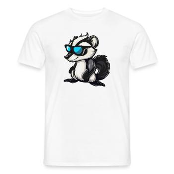Skunk Comic Cool - Men's T-Shirt - white - Front - AI Model Male 178 dark (178cm)