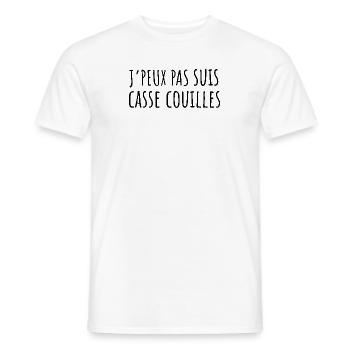 Woman Breakneck Humor - Men's T-Shirt - white - Front - AI Model Male 178 dark (178cm)