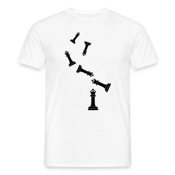 Schachfigur Königin - Männer T-Shirt - Weiß - Vorne - AI Model Male 178 dark (178cm)