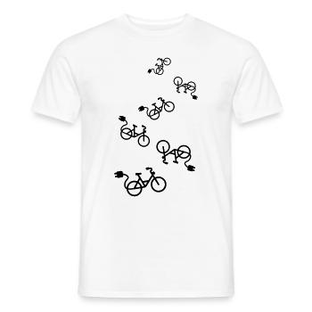 ebike fahrrad Radfahren - Männer T-Shirt - Weiß - Vorne - AI Model Male 178 dark (178cm)