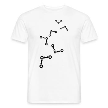 Bicycle Cycling Chain - Men's T-Shirt - white - Front - AI Model Male 178 dark (178cm)